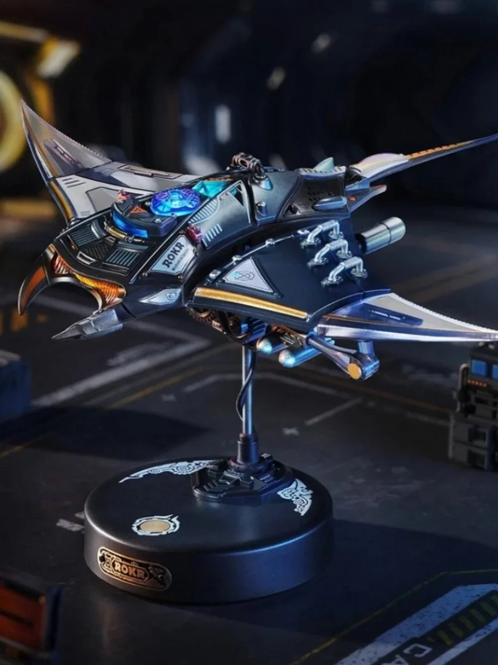 NEW ROKR 3D Metal Model Manta Ray Electric Mechanical Building Model Teens Toy P